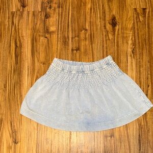 Aerie women’s medium 8 10 skirt Soft Blue Skater mini sweatshirt pull on nwot